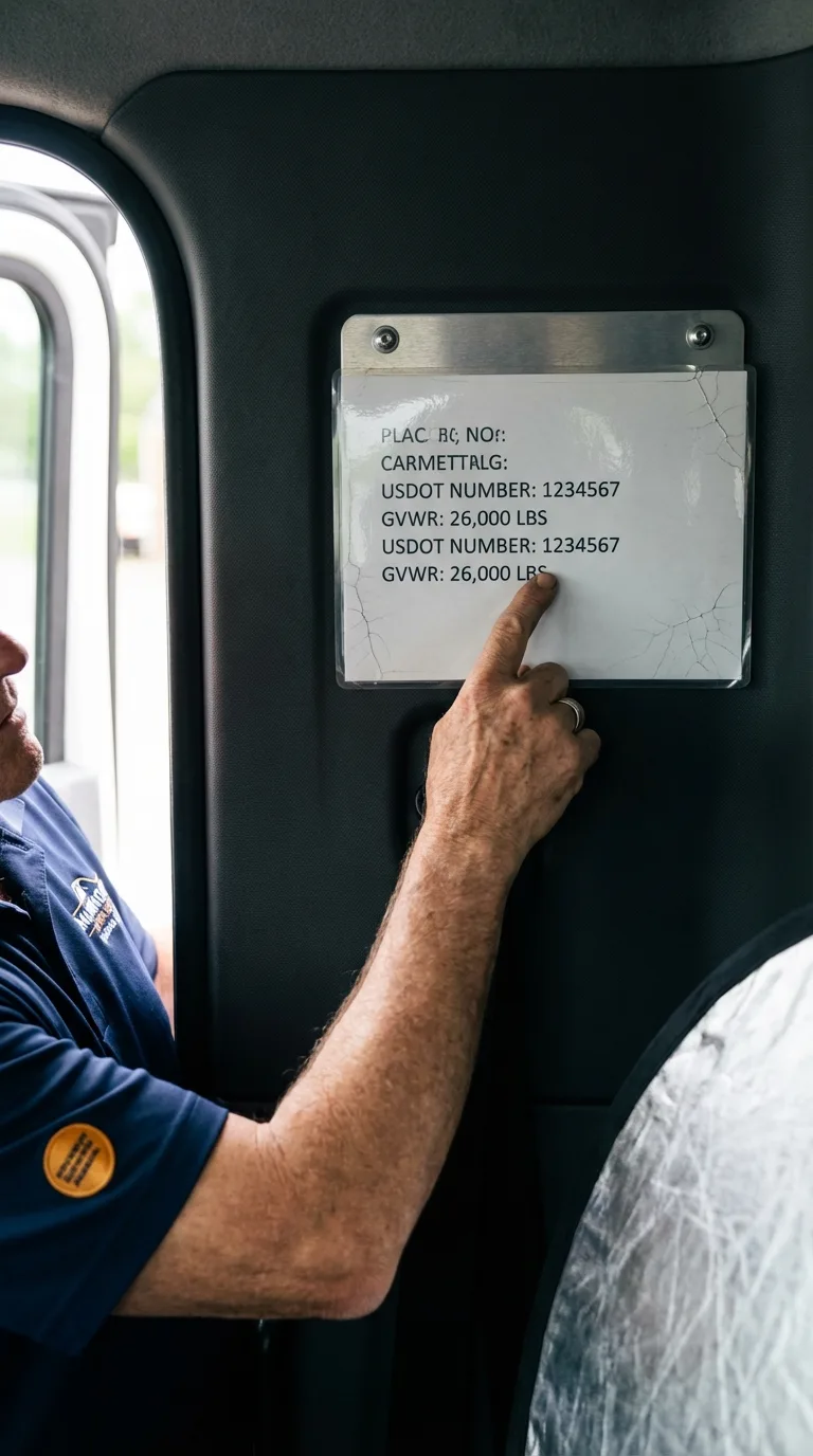 USDOT licensing placard verification in Labadieville